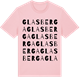 Pink Cotton t-shirt med Glasberga ordlek t-shirt