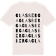 Vintage White t-shirt med Glasberga ordlek t-shirt