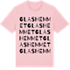 Pink Cotton t-shirt med Glashemmet ordlek t-shirt