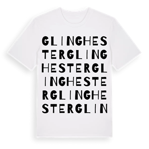 Glinghester ordlek t-shirt – ekologisk bomull t-shirt från Pinshirt