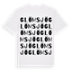 White t-shirt med Glömsjö ordlek t-shirt