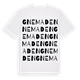 White t-shirt med Gnemaden ordlek t-shirt