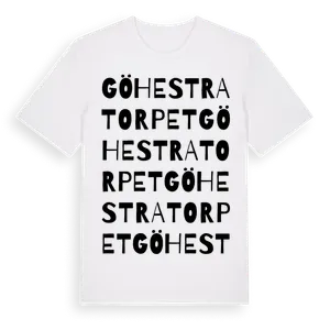 Göhestratorpet ordlek t-shirt – ekologisk bomull t-shirt från Pinshirt
