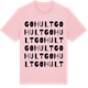 Pink Cotton t-shirt med Gohult ordlek t-shirt