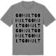 Mid Heather Gray t-shirt med Gohult ordlek t-shirt