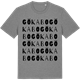 Mid Heather Gray t-shirt med Gökabo ordlek t-shirt
