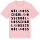 Pink Cotton t-shirt med Gölamossen ordlek t-shirt