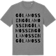 Mid Heather Gray t-shirt med Gölamossen ordlek t-shirt