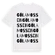 White t-shirt med Gölamossen ordlek t-shirt