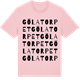 Pink Cotton t-shirt med Gölatorpet ordlek t-shirt