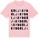 Pink Cotton t-shirt med Göljaryd ordlek t-shirt