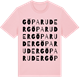 Pink Cotton t-shirt med Göparuder ordlek t-shirt
