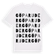 White t-shirt med Göparuder ordlek t-shirt