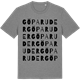 Mid Heather Gray t-shirt med Göparuder ordlek t-shirt