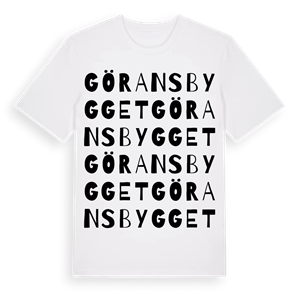 Göransbygget ordlek t-shirt – ekologisk bomull t-shirt från Pinshirt
