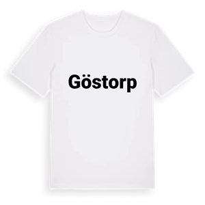 Göstorp fetstil t-shirt – ekologisk bomull t-shirt från Pinshirt