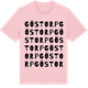 Pink Cotton t-shirt med Göstorp ordlek t-shirt