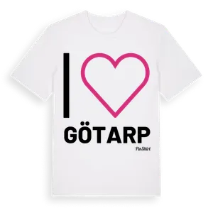 Jag älskar Götarp t-shirt stort tryck – ekologisk bomull t-shirt från Pinshirt