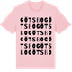 Pink Cotton t-shirt med Götsbo ordlek t-shirt