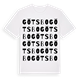 White t-shirt med Götsbo ordlek t-shirt