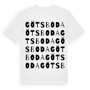 Götsboda ordlek t-shirt – ekologisk bomull t-shirt från Pinshirt