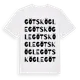 White t-shirt med Götskögle ordlek t-shirt