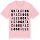 Pink Cotton t-shirt med Grälebo ordlek t-shirt