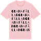 Pink Cotton t-shirt med Granafällan ordlek t-shirt