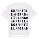 White t-shirt med Granafällan ordlek t-shirt