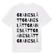 White t-shirt med Graneslätt ordlek t-shirt