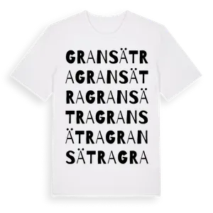 Gransätra ordlek t-shirt – ekologisk bomull t-shirt från Pinshirt