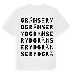 Gränseryd ordlek t-shirt – ekologisk bomull t-shirt från Pinshirt