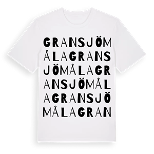 Gransjömåla ordlek t-shirt – ekologisk bomull t-shirt från Pinshirt