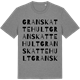 Mid Heather Gray t-shirt med Granskattehult ordlek t-shirt