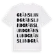 White t-shirt med Gränslund ordlek t-shirt