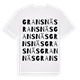 White t-shirt med Gransnäs ordlek t-shirt