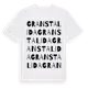 White t-shirt med Granstalida ordlek t-shirt