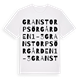 White t-shirt med Granstorp Sörgården 1-3 ordlek t-shirt