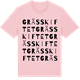 Pink Cotton t-shirt med Grässkiftet ordlek t-shirt