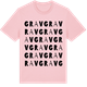 Pink Cotton t-shirt med Grav ordlek t-shirt