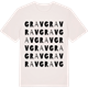 Vintage White t-shirt med Grav ordlek t-shirt