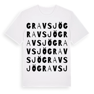 Gravsjö ordlek t-shirt – ekologisk bomull t-shirt från Pinshirt