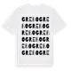 White t-shirt med Grebo ordlek t-shirt