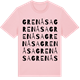 Pink Cotton t-shirt med Grenåsa ordlek t-shirt