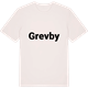 Vintage White t-shirt med Grevby fetstil t-shirt