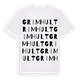 White t-shirt med Grimhult ordlek t-shirt