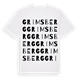 White t-shirt med Grimsberg ordlek t-shirt