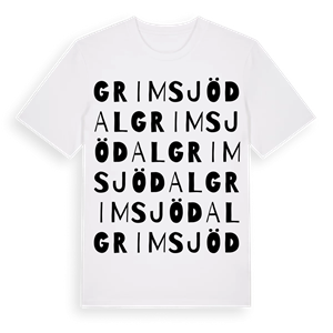 Grimsjödal ordlek t-shirt – ekologisk bomull t-shirt från Pinshirt