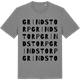Mid Heather Gray t-shirt med Grindstorp ordlek t-shirt
