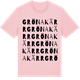 Pink Cotton t-shirt med Gröna kärr ordlek t-shirt